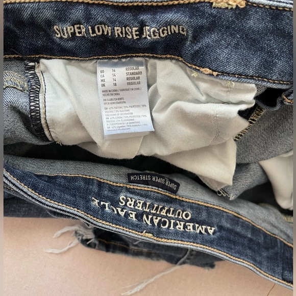 American eagle super low rise Jegging size 14. - Picture 3 of 4